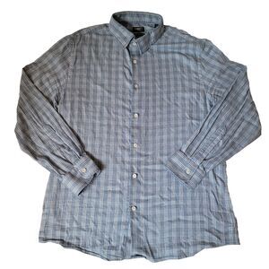 Faherty Reserve Movement Shirt Mens Large Blue Plaid Stretch Button Down Soft